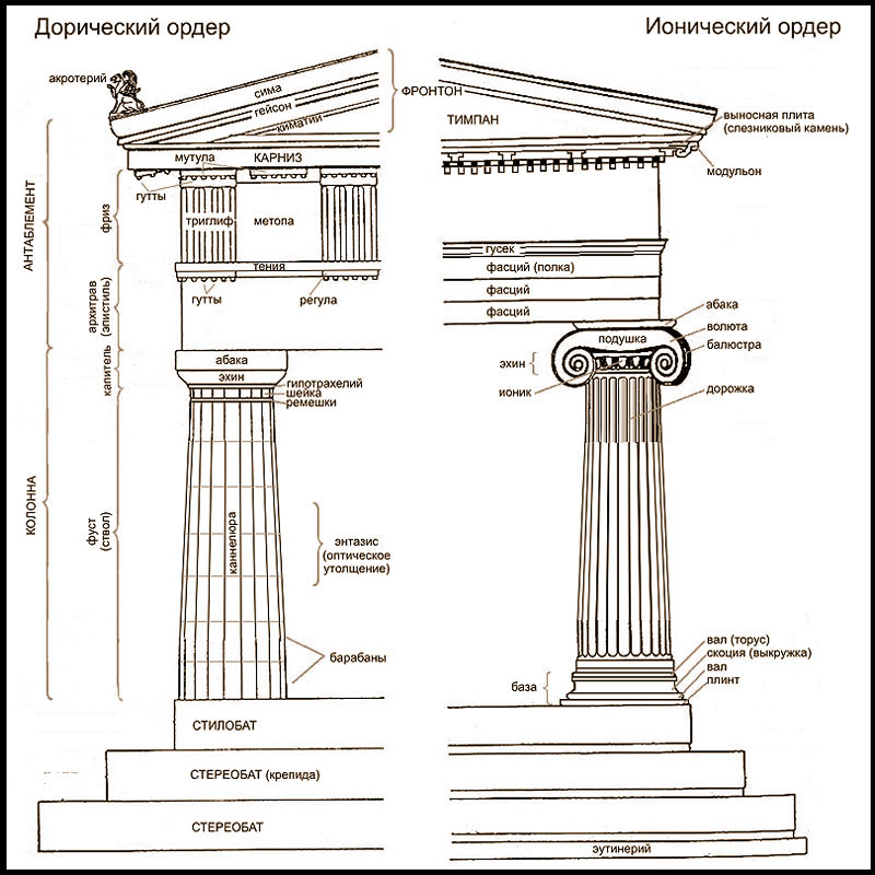Контрольная работа: Дорический и ионический ордера в архитектуре древней Греции