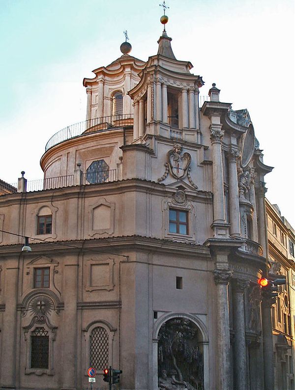 Фасад церкви Сан Карло у четырех фонтанов.