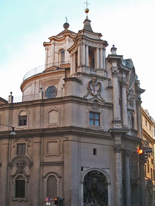 Церковь Сан-Карло алле Куатро Фонтане в Риме (1638-1667). Арх. Борромини.