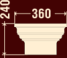 Капитель колонны К-702/3 (220 мм) (К)