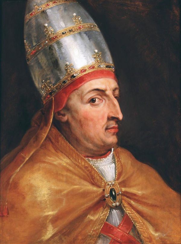 На фото - портрет папы Николая V, который приветствовал Леон Баттиста Альберти в архитектуре