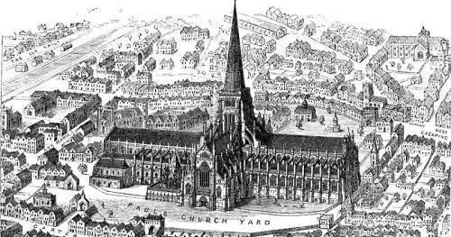 Большой Лондонский пожар 1666 года уничтожил готический собор Святого Павла