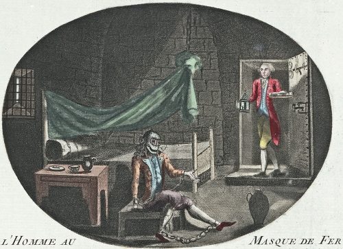 Узник в железной маске на анонимной гравюре времён Французской революции