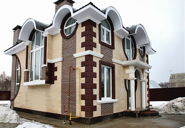 Архитектурная идея дома с элементами стиля модерн.