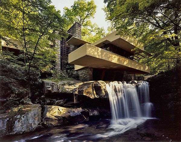 Особняк Е. Кауфмана "Дом над водопадом"("Fallingwater"). Архитектор Райт. Штат Пенсильвания. 1936 г.