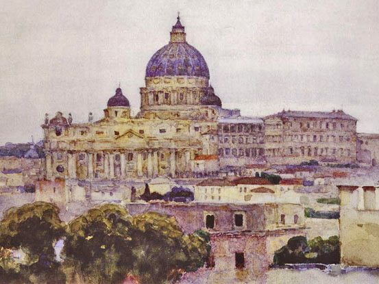 Собор Св. Петра в Риме. Картина Сурикова В.И. 1884 г