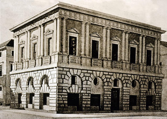 Palazzo Caprini в гравюре Антуана Лафрери