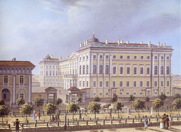 Картина Аничков дворец. Художник Барт Вильгельм. 1810-е гг. 