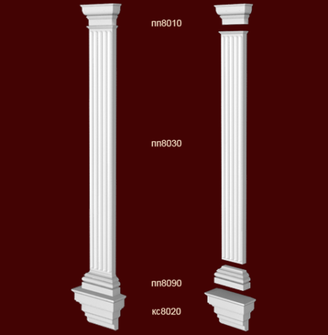 Фасадный декор: Пилястра в сборе спп8070
