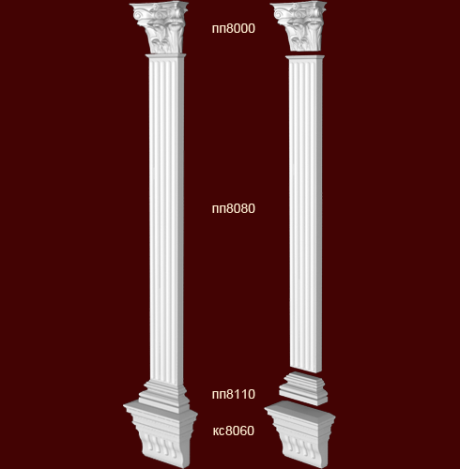 Фасадный декор: Пилястра в сборе спп8120