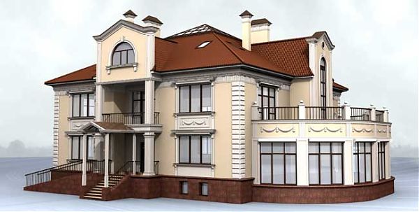 Главный фасад особняка в Тульской области