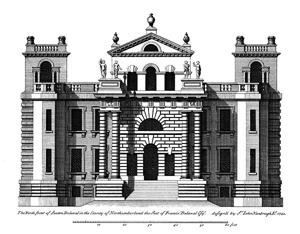 Проект Ситон Делавал (Seaton Delaval Hall). Нортумберленд (Northumberland). Англия. Архитектор сэр Джона Ванбру (1718-1729 гг.)