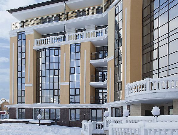 Фрамент бокового фасада ЖК "Адмирал" 