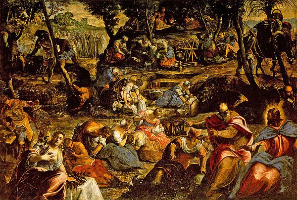 Картину «Манна небесная» - картина Якопо Робусти (1588 г.) можно увидеть в базилике  Сан - Джорджо Маджоре в Венеции