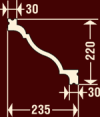 Карниз радиусный ФБ-КР-011 (29 cегментов)
