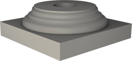 Фасадный декор: База колонны ФБ-К-701/8 (200 мм) (К)