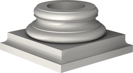Фасадный декор: База колонны ФБ-К-704/8 (300 мм) (К)