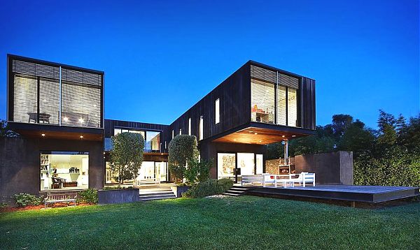Авангардный фасад дома Armandale House. Armandale House от Jackson Clements Burrows, Мельбурн, Австралия.