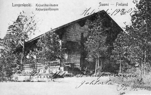 Царская &laquo;изба&raquo; в Лангинкоски. Финская почтовая открытка.