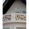 Ограждение  балкона, использована мозаика и декоративные элементы из полиуретана  