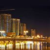 ЖК Волжская ривьера в Астрахани вечером