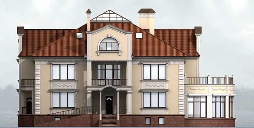 Главный фасад особняка в Тульской области