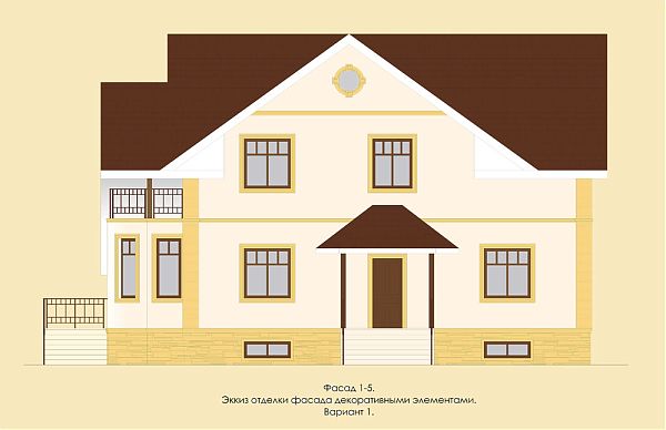 Эскизное предложение отделки фасада жилого дома во Владимирской области