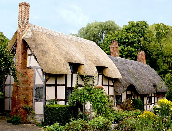 Дом жены Шекспира. Anne Hathaway's (Shakespeare's Wife) Cottage in Shottery, Warwickshire. 